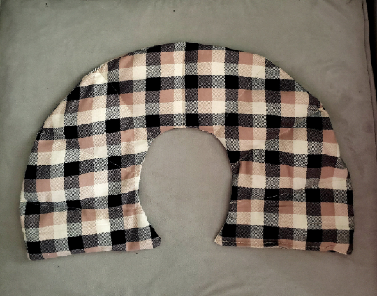 Brown Plaid Neck Wrap