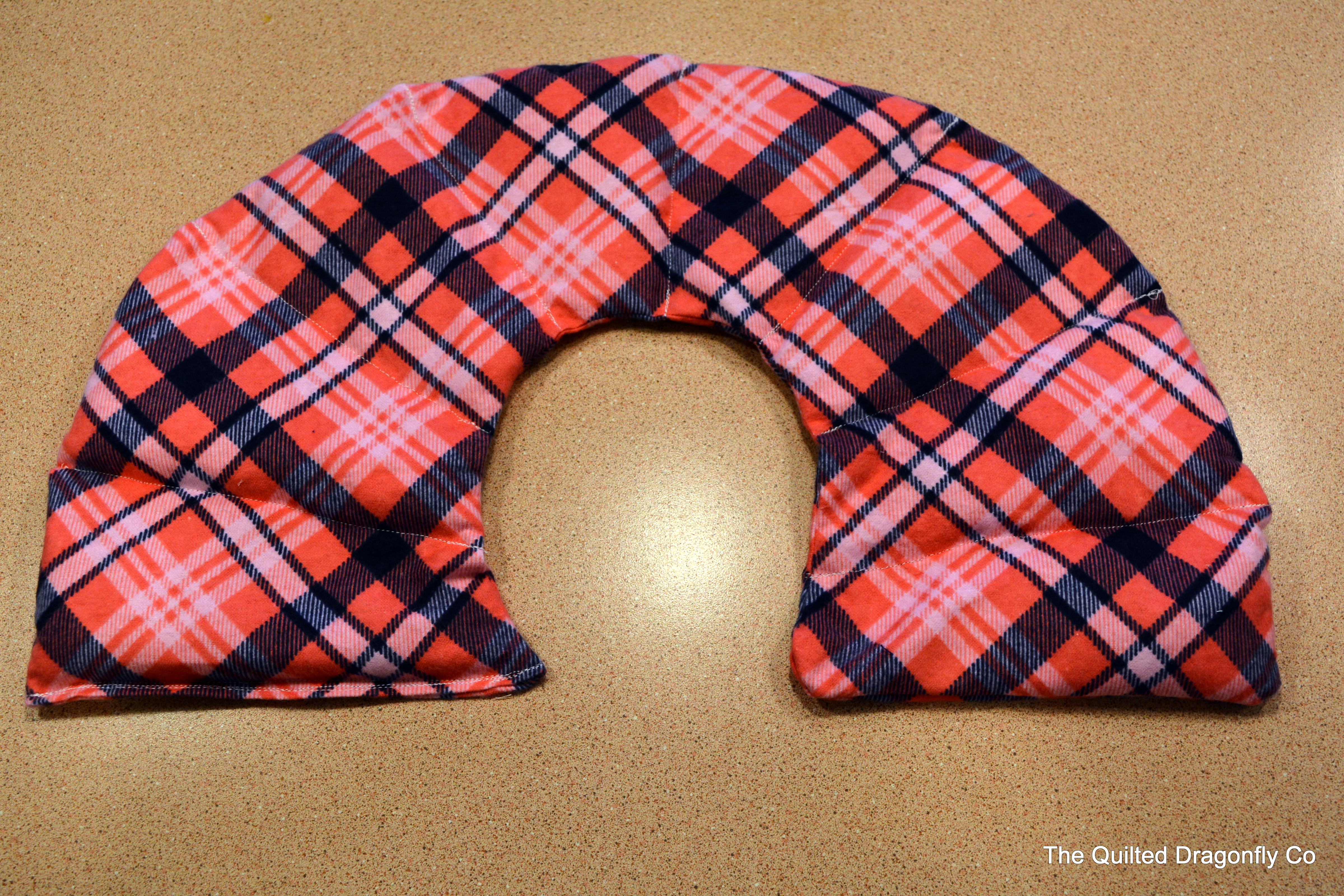 Orange Plaid Neck Wrap