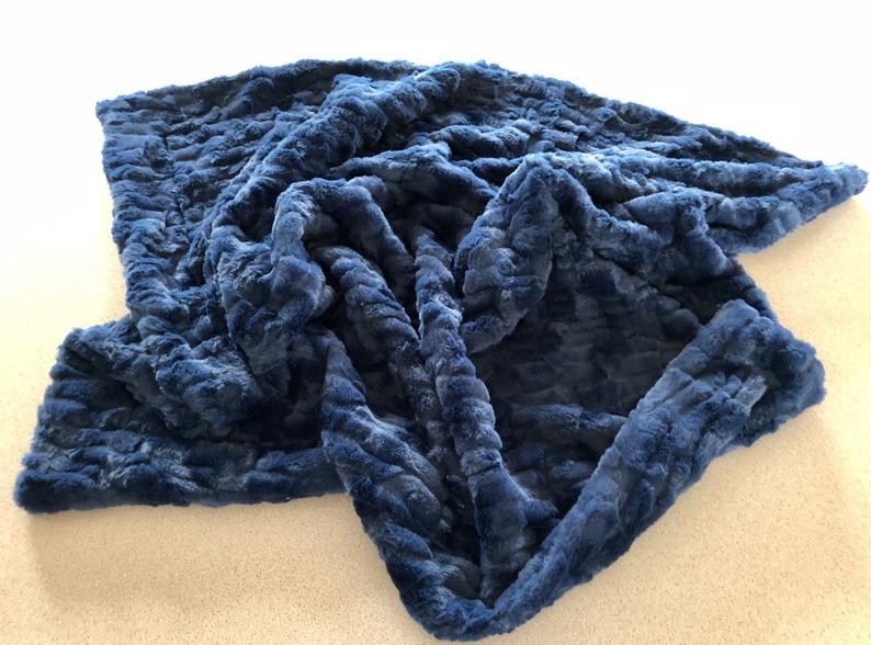 Blue Cuddle Luxe Baby Blanket